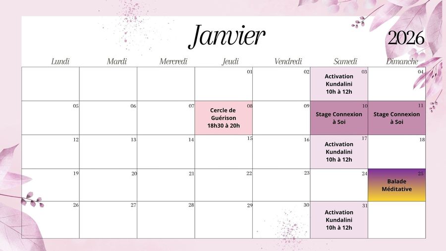 Planning Janvier