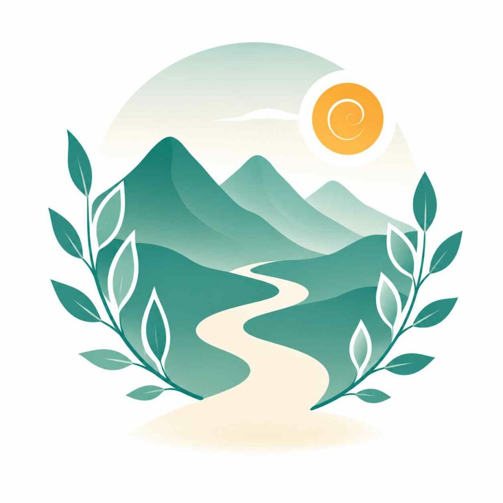 Illustration d’un chemin dans la nature symbolisant les chemins initiatiques